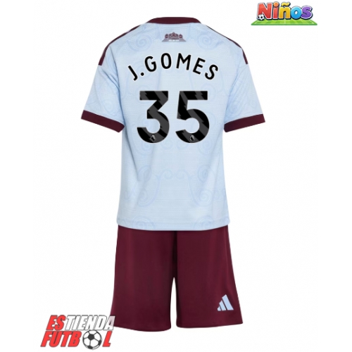 Aston Villa Joao Gomes #35 Tercera Equipación Niños 2026-27 Manga Corta (+ Pantalones cortos)